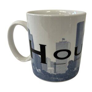 2002 Starbucks Houston Skyline Ceramic Mug 14oz